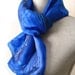 Hand Dyed Silk Scarf in Sapphire Blues