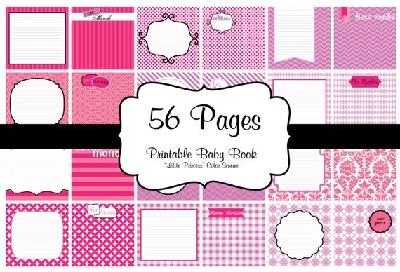 Peaceful image in printable baby book Monster image for printable baby book