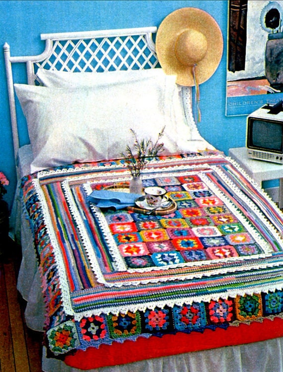 baby pattern avalon crochet blanket Crochet Pattern Vintage Granny and Squares Lace Afghan