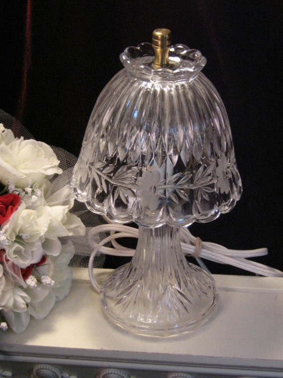 Vintage Princess House Crystal Heritage Brass Electric Lamp