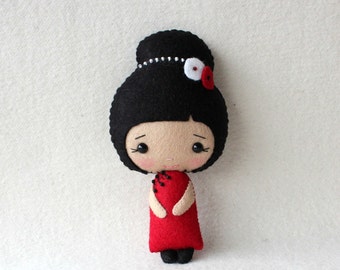 Chinese Girl pdf Pattern - Instant Download