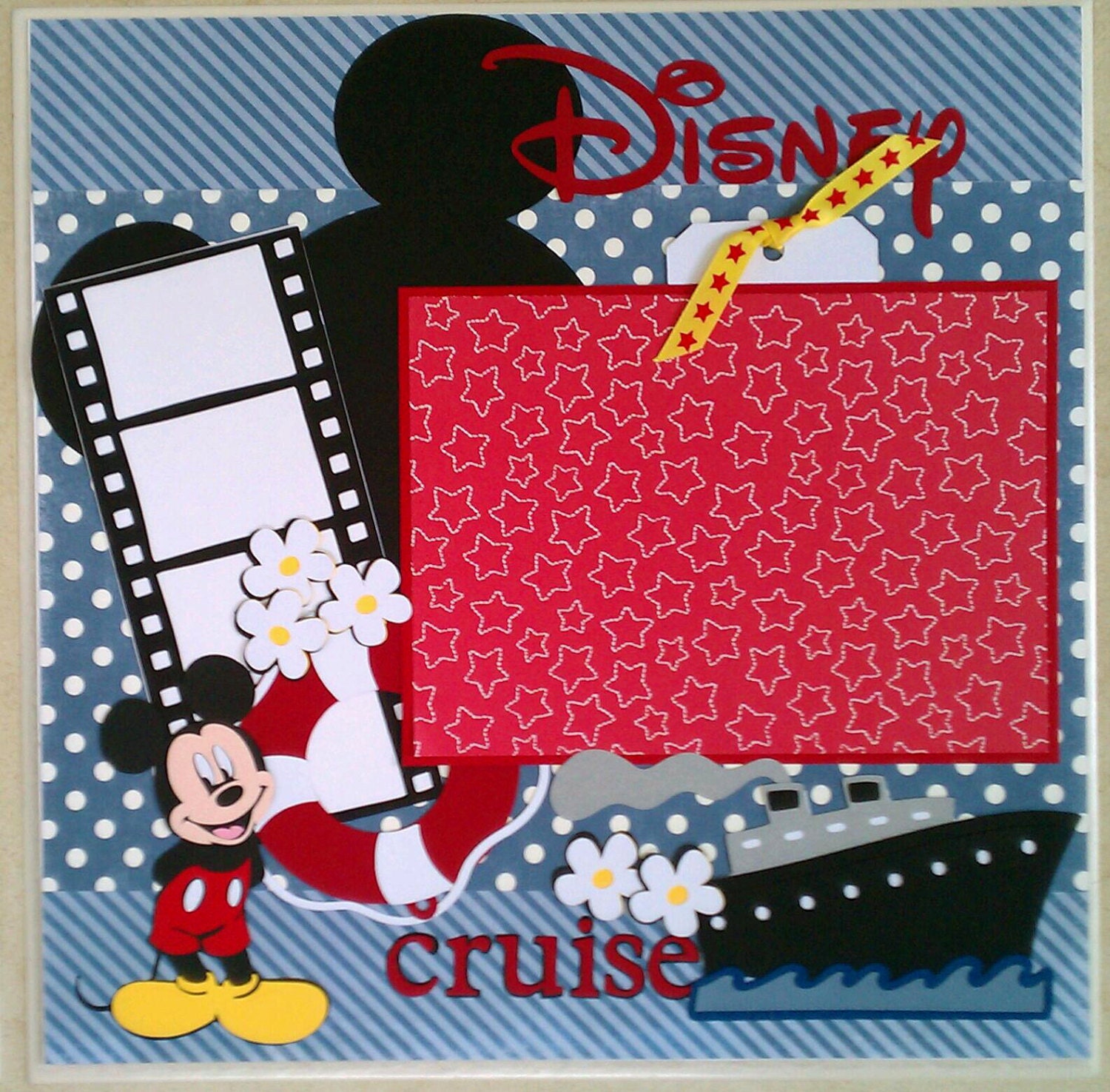 Disney Cruise 12x12 premade scrapbook layout page Ohioscrapper