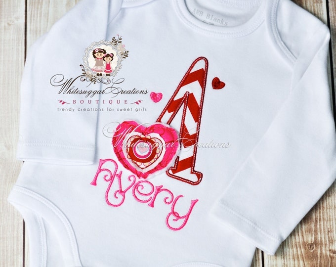 Baby Girl Shabby Heart Shirts - Heart Personalized Shirt - Custom Baby Girl Shirt - Shabby Heart Shirt - Girl Hearts Shirt