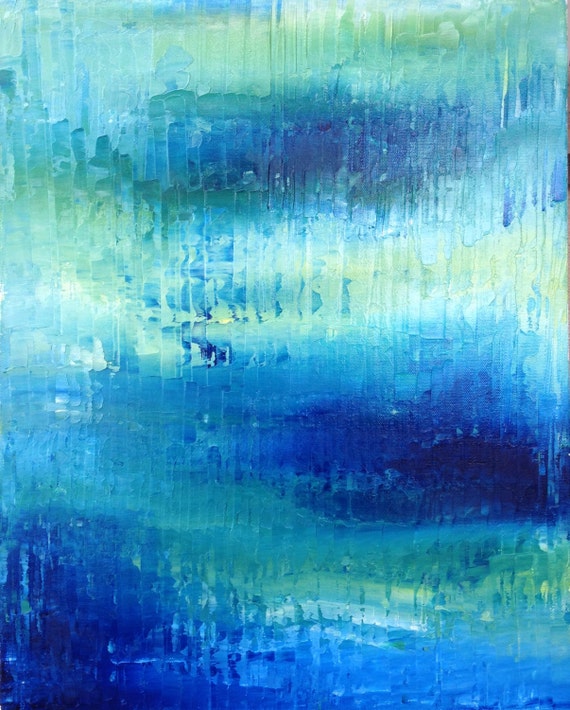 Sapphire Blue. Ocean Art Abstract Blue Abstract Painting