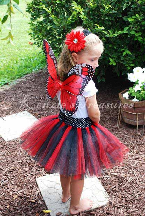 4 Piece Monarch Butterfly Tutu Set Different Colors