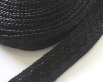 Moroccan trim, black , woven 5 metres