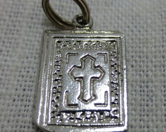 BIBLE with a CROSS Sterling Silver charm or Pendant