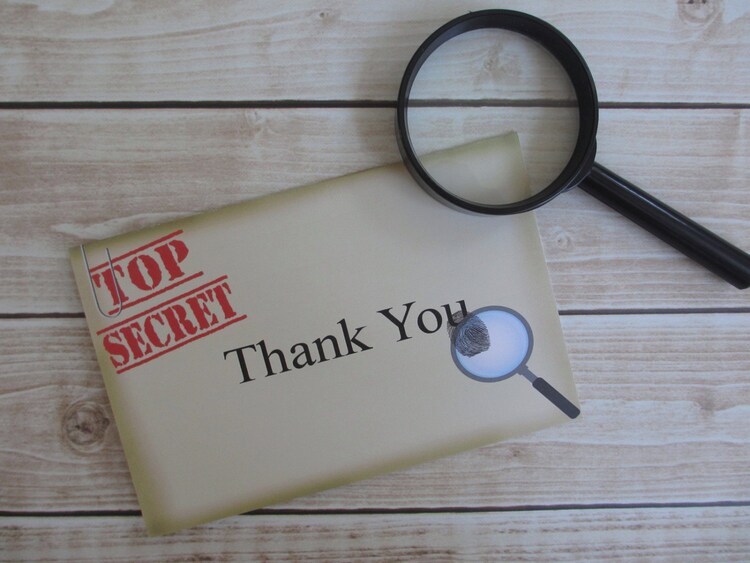 Spy Party Thank You Notes Secret Agent by TeaPartyDesigns on Etsy