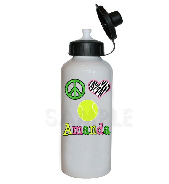 personalized tennis water bottle