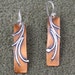 Copper and Sterling Scroll Rectangle earrings