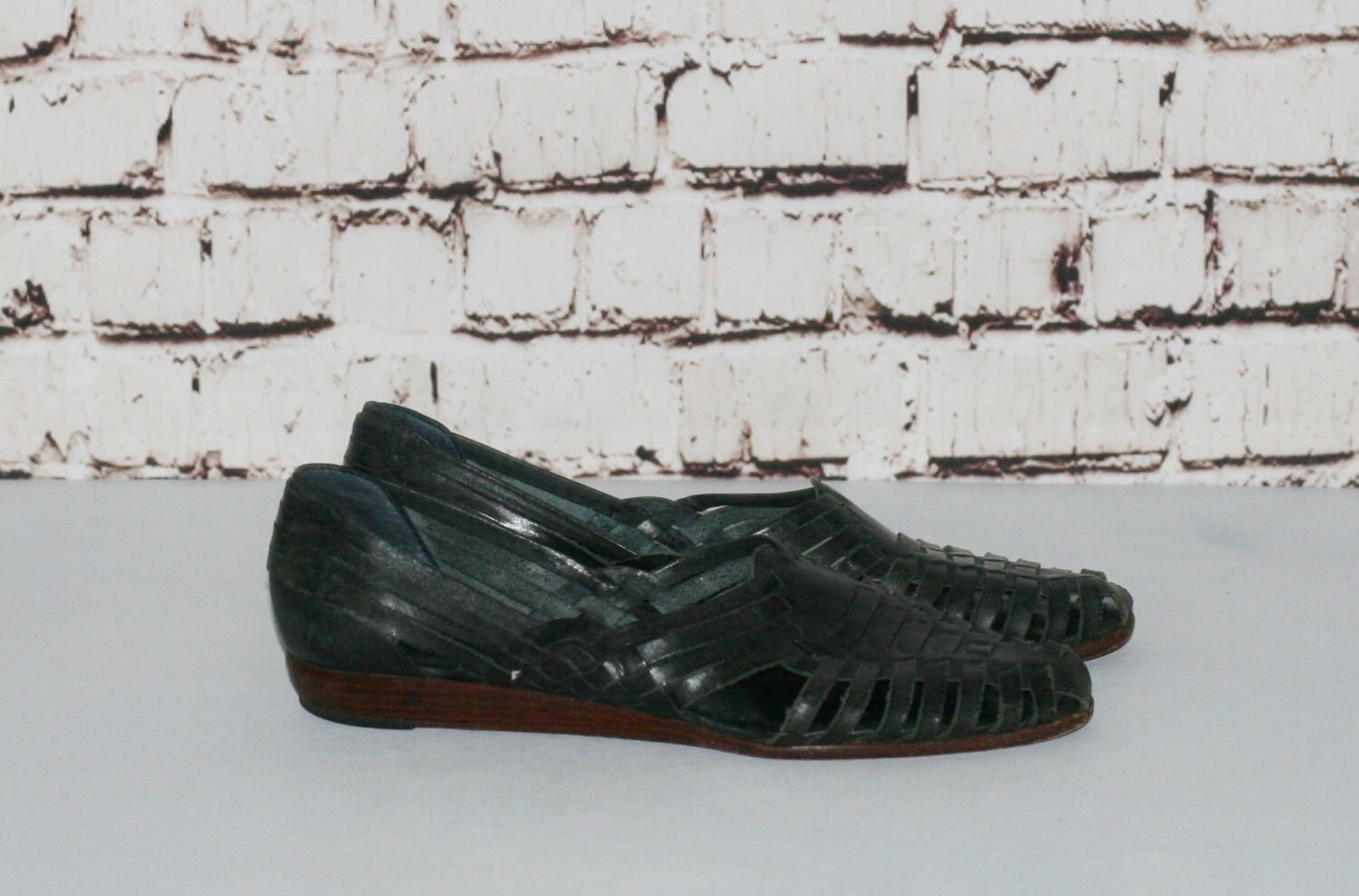 woven leather huaraches flats