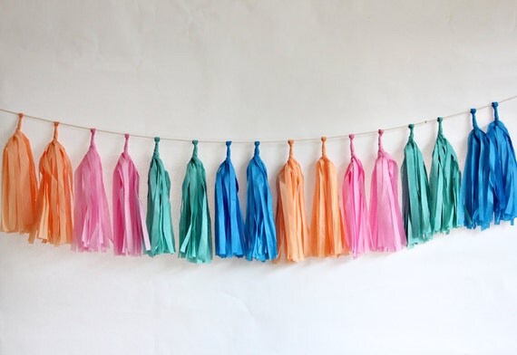 Tissue Tassel Garland Kit - Tropical Il_570xn