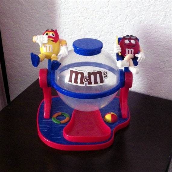 M & M Candy Dispenser Large seven inches tall Collectible.