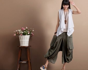 Casual Loose Fitting Comfortable and casual harem pants- (R)Women Clothing (QK001)
