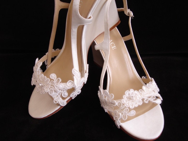 Gold Wedge Heel Wedding Shoes