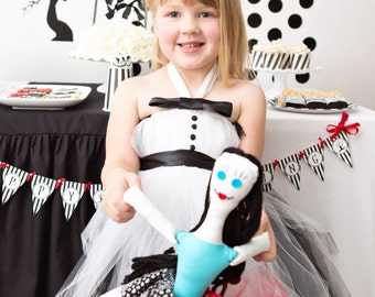 Nightmare Before Christmas Tutu Dress Jack Skellington Costume by Atutudes as seen in Mingle Magazine