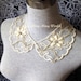 Vintage Jewelry and Pearl Organza Embroidered Necklace or Handmade Collar(A140)