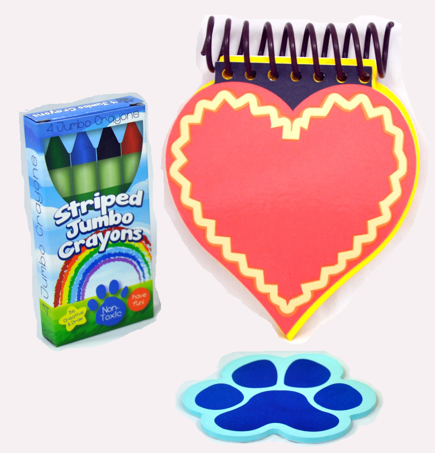 sticky is who joe AuFoyer Handy Notebook Heart LOVE Blue's DAY Clues Dandy Shape by