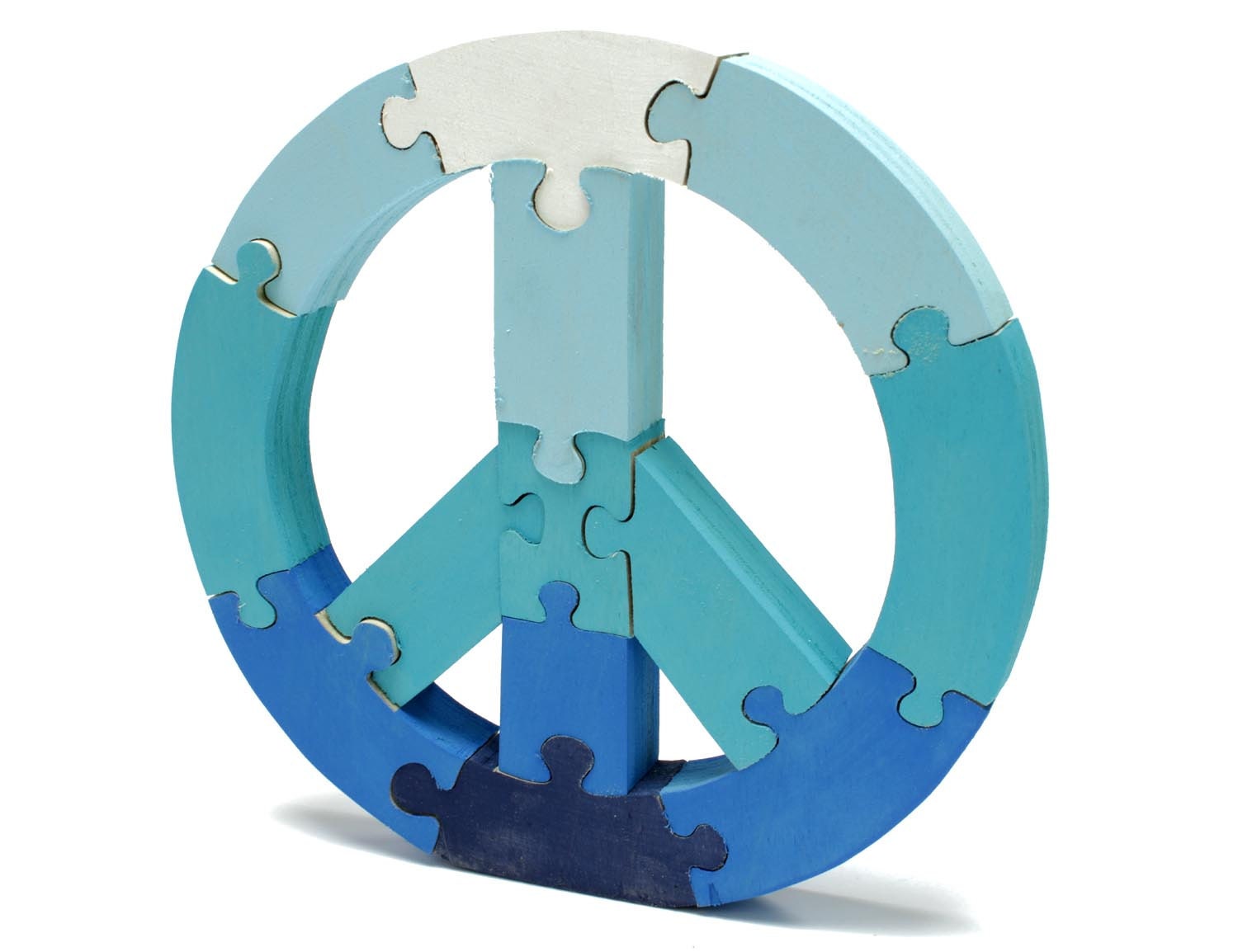 Blue Peace Sign Puzzle and Room Decor