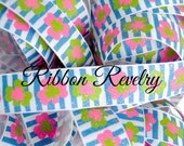 Pinch me hot pink, blue & green glitter shamrocks on wonkies 7/8 grosgrain ribbon- St Patricks day Il_170x135