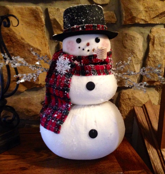 Items similar to Decorative fabric snowman on Etsy