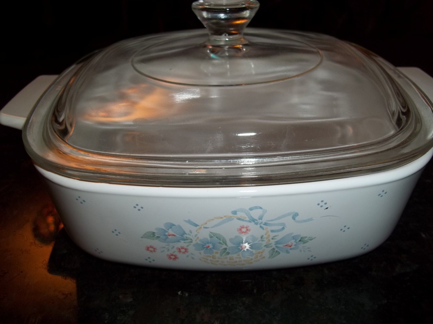 Corning Ware 1Quart/1Liter with Pyrex Lid Country Cornflower