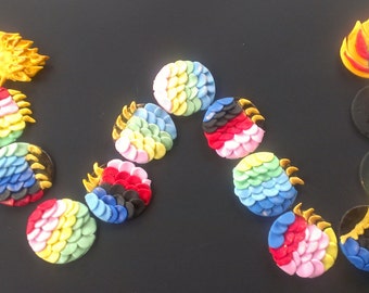 14 Chinese Dragon cupcake toppers--Chinese New Year, Dragon