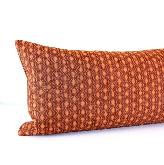 Lumbar Pillow Rust Pillow Cover Decorative by couchdwellers