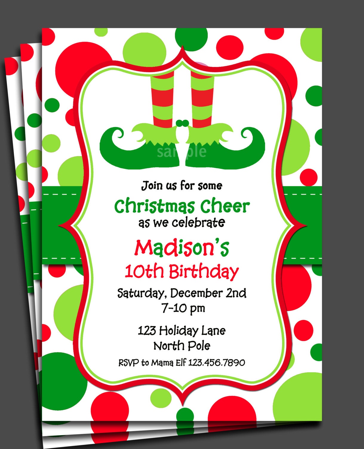 Free Sample Invitations For Christmas 6