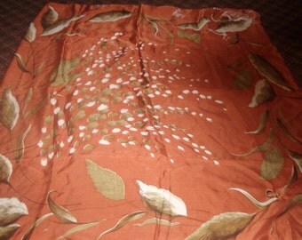 vintage ladies head neck scarf fall colors