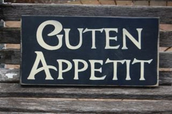 GUTEN APPETIT German Old World Kitchen Dining by shabbysignshoppe