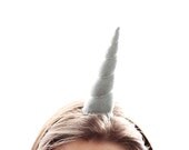 Unicorn Horn Gray Headband in Original Size Costume Prop Pony