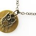 bestie necklace, gift for best friend necklace, sister gift, bff jewelry, friendship necklace, cute baby owl necklace, hand stamped jewelry