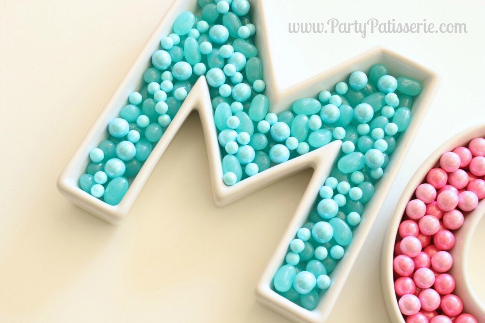 Ceramic LETTER Candy Dishes WeddingMother's Day