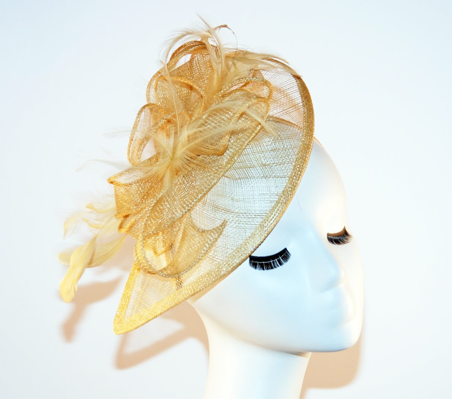 gold wedding hats fascinators