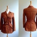 70 veste trench saharienne daim brun sienne S/M