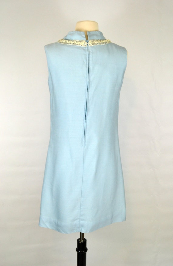 1960s Silvery Blue Sleeveless Mini Dress by Carole King