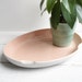 Vintage Fire King Garden Dish, Peach Pink Vitrock, Shallow Flower Pot Underplate