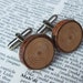 Handmade Wooden Cufflinks. Gift Boxed. Larch Organic, Eco Friendly Natural Wood Cufflinks