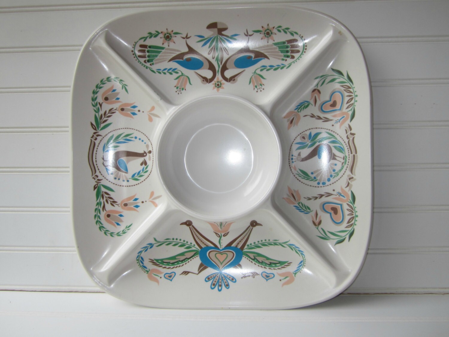 Vintage Tray Melamine Serving Platter Chip by VintageSouthernPicks