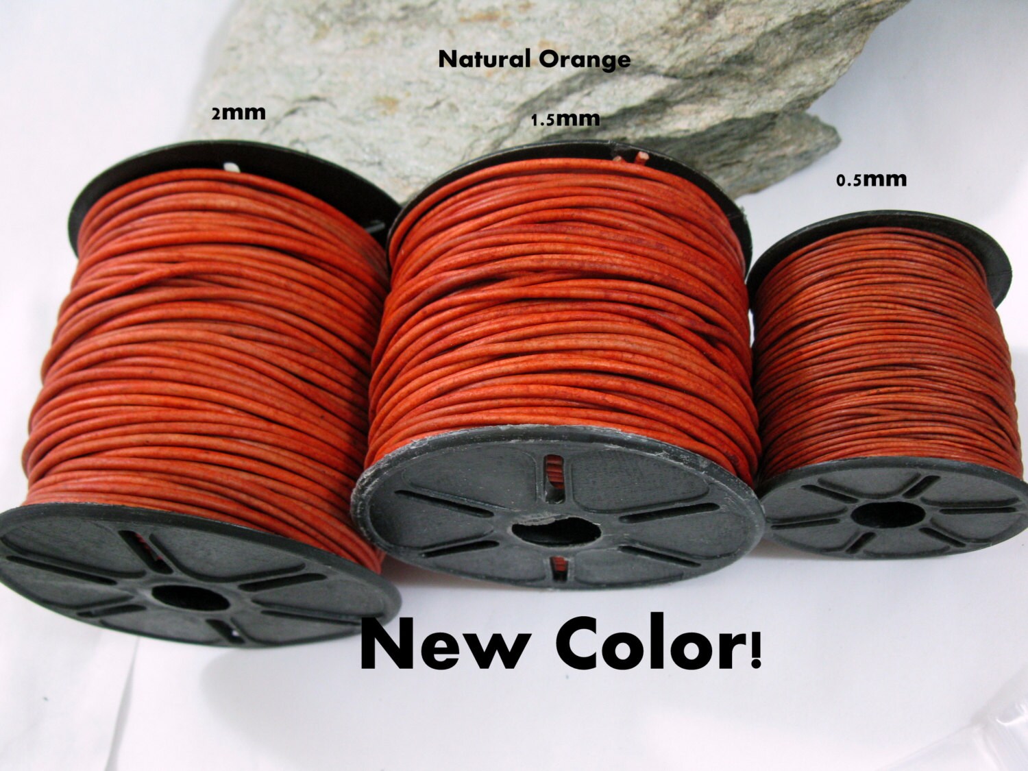 3 Yards LEATHER CORD Choice of Size and Color Ready to Ship