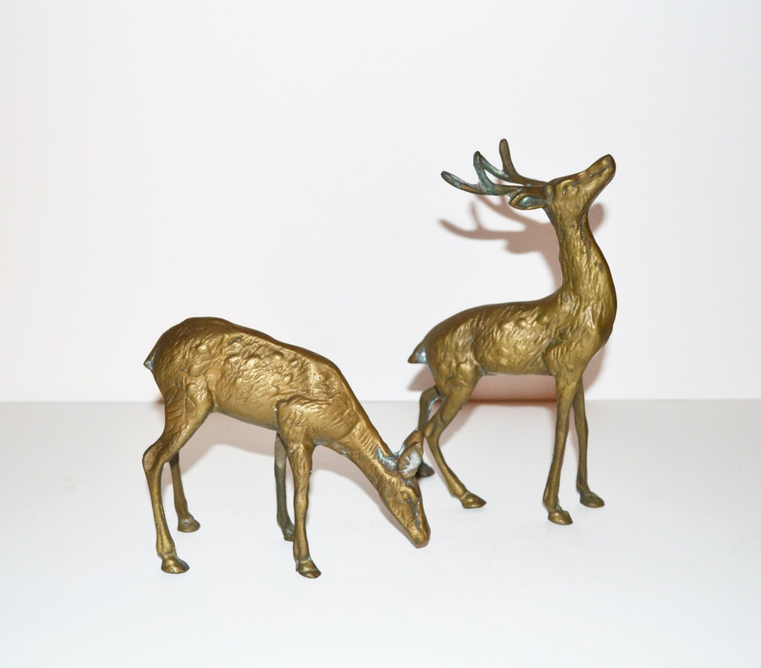 wood deer figurines