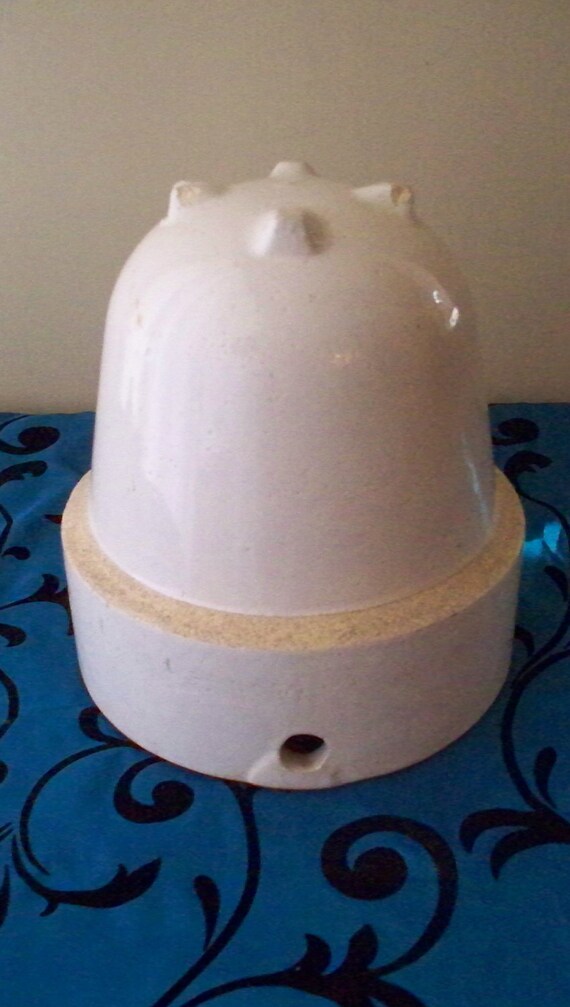 Antique Chicken Stoneware Crock Waterer Feeder by vintagesouthwest
