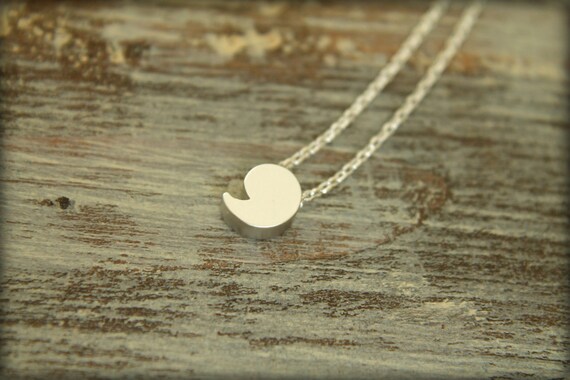 Comma / Apostrophe Necklace Available in Silver by saffronandsaege