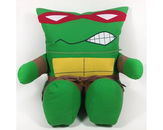 Ninja Turtles Inspired Plush Character Pillow Zipper Pouch Ninja Turtles Inspired Plush Character Pillow Zipper Pouch