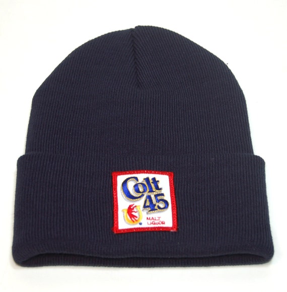 Colt 45 Malt Liquor Beer Knit Hat Beanie Cap by americangarage
