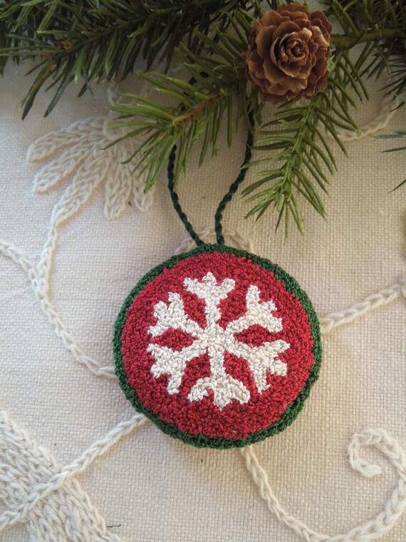ornament punch needle holiday snowflake by georgiastr on etsy ornament punch needle holiday snowflake by georgiastr on etsy