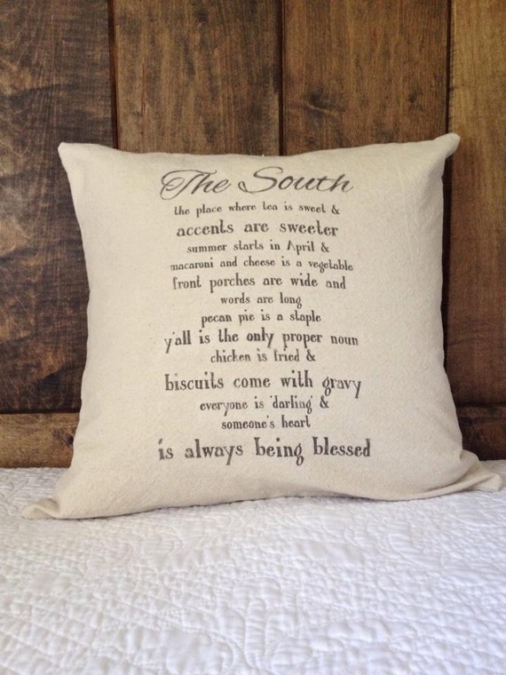 Items similar to The South pillow cover, Southern Sayings pillow cover ...