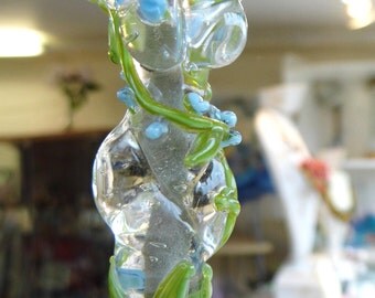Glass Goddess Statue - Lampwork Goddess Bead, Beltane Goddess, Goddess Sculpture SRAJD, GBUK, fhf