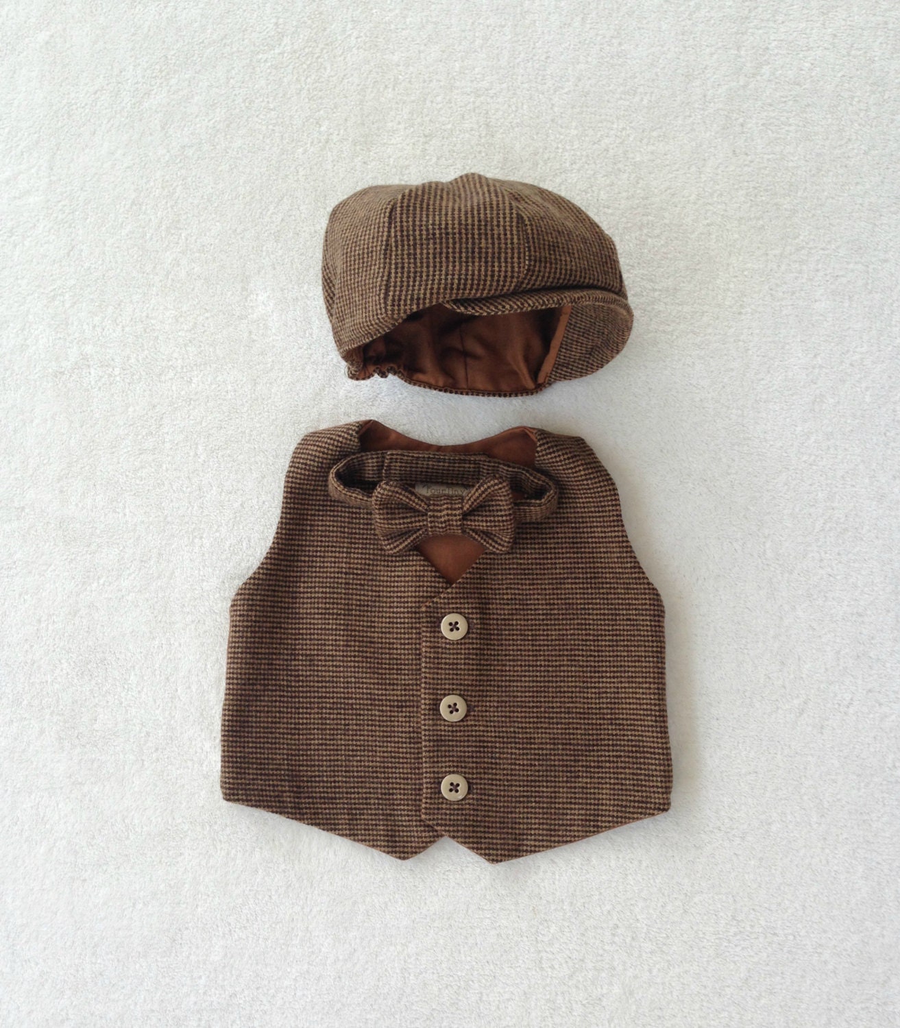 Tweed Outfit Tweed baby Tweed newsboy Baby boy by fourtinycousins
